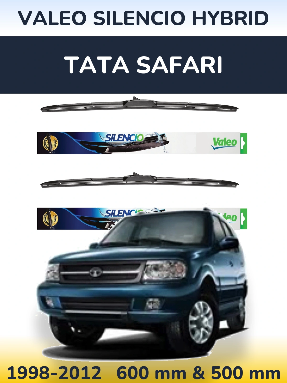 Torkarblad Valeo Silencio Hybrid för Tata Safari