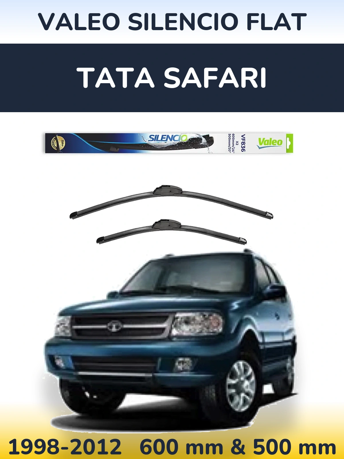 Torkarblad Valeo Silencio Flat för Tata Safari