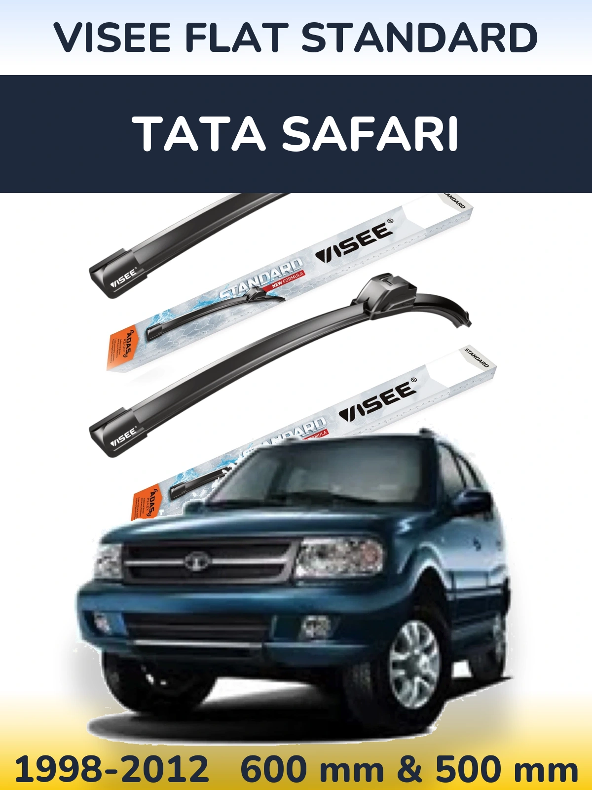 Torkarblad VISEE FLAT STANDARD för Tata Safari