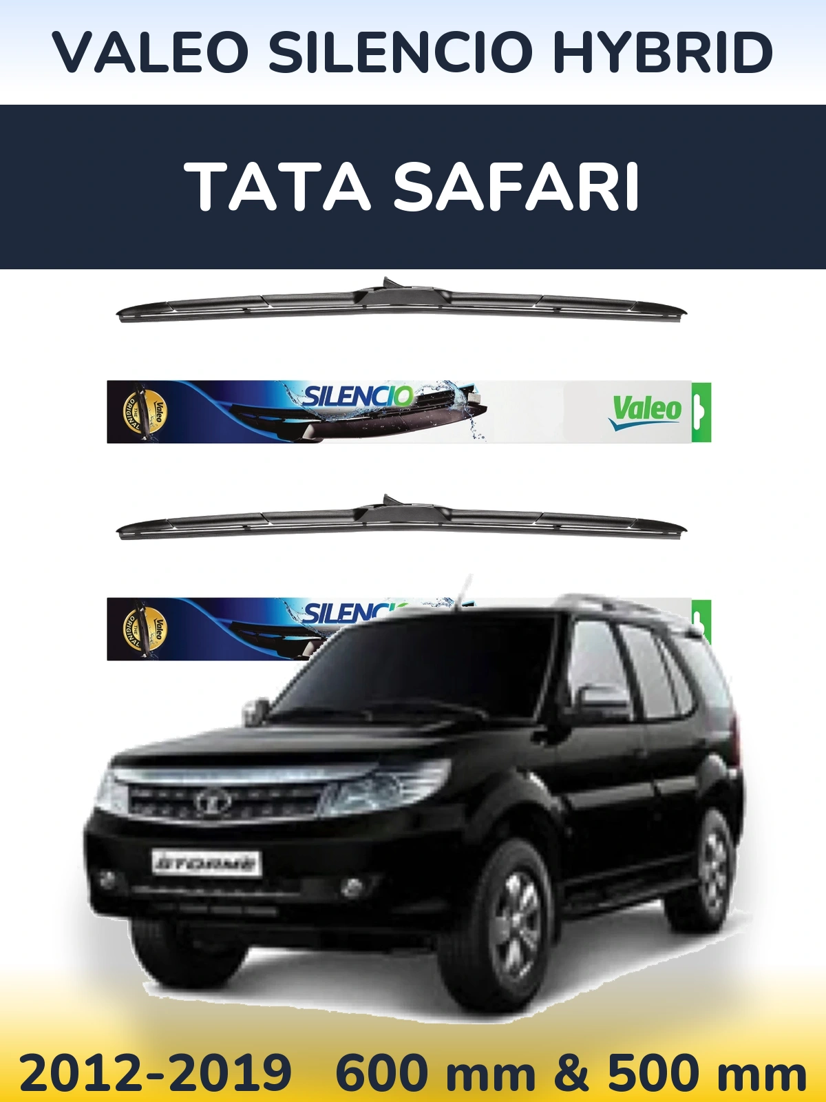 Torkarblad Valeo Silencio Hybrid för Tata Safari