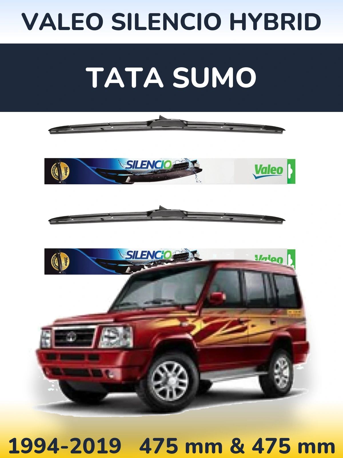 Torkarblad Valeo Silencio Hybrid för Tata Sumo