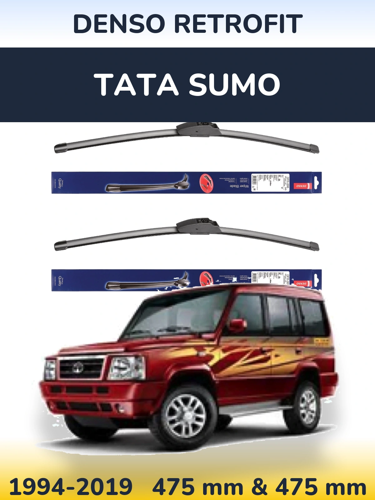 Torkarblad Denso Retrofit för Tata Sumo