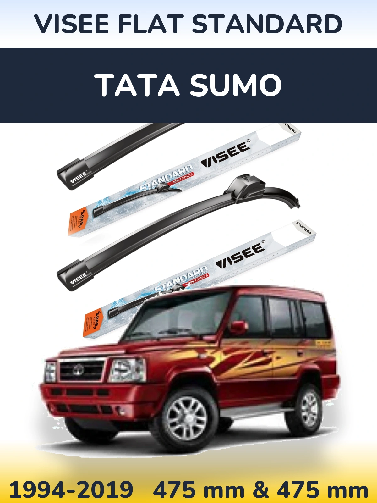 Torkarblad VISEE FLAT STANDARD för Tata Sumo