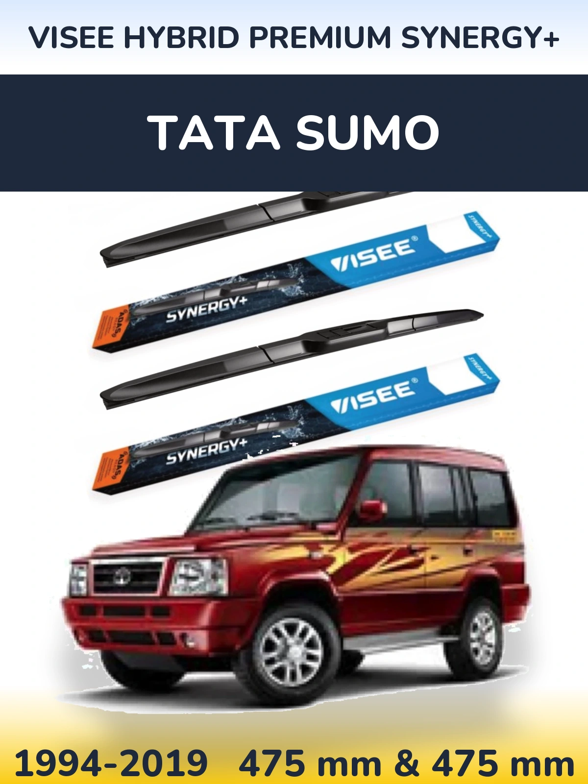 Torkarblad VISEE HYBRID PREMIUM SYNERGY+ för Tata Sumo