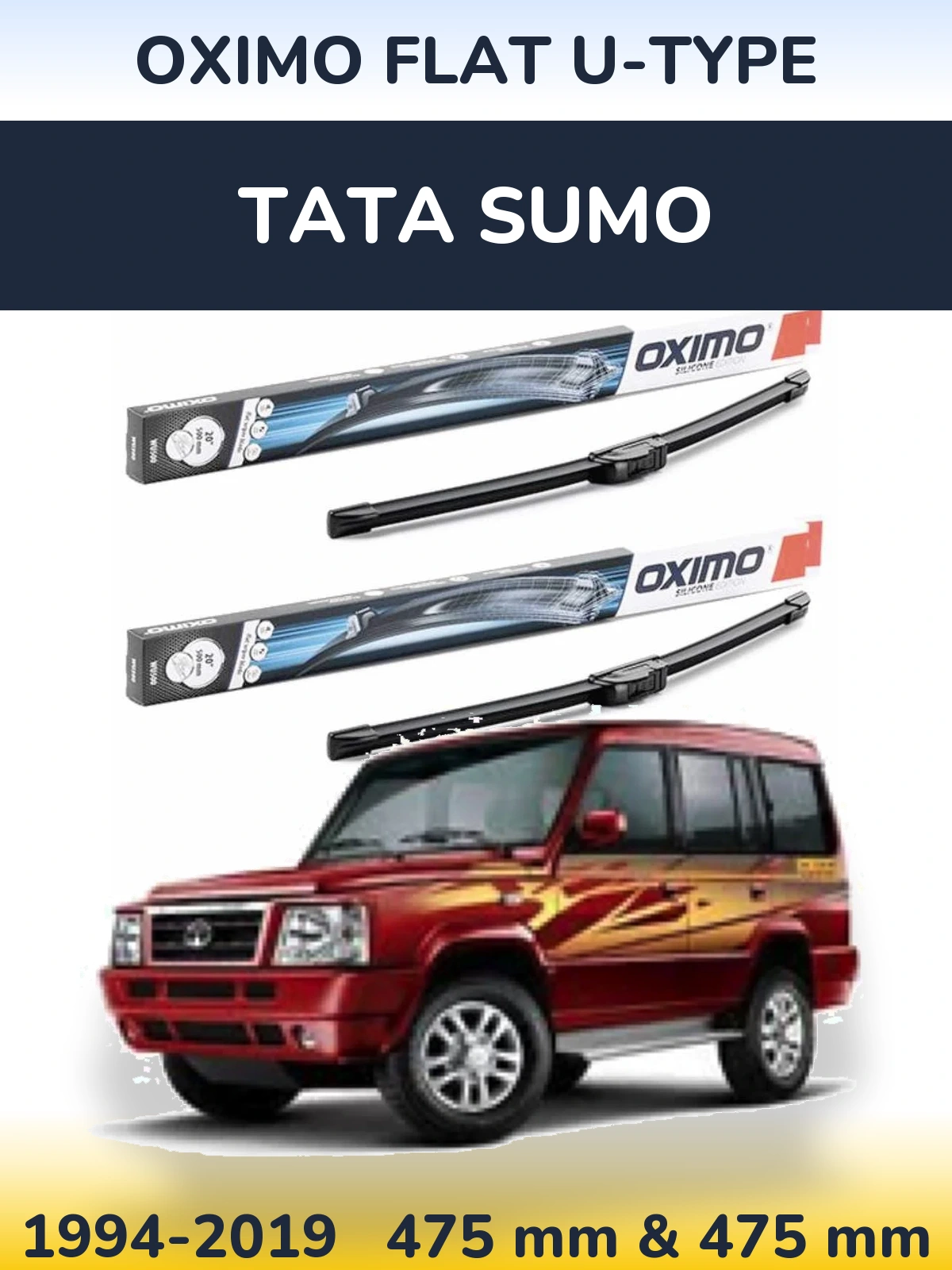 Torkarblad Oximo Flat U-type för Tata Sumo