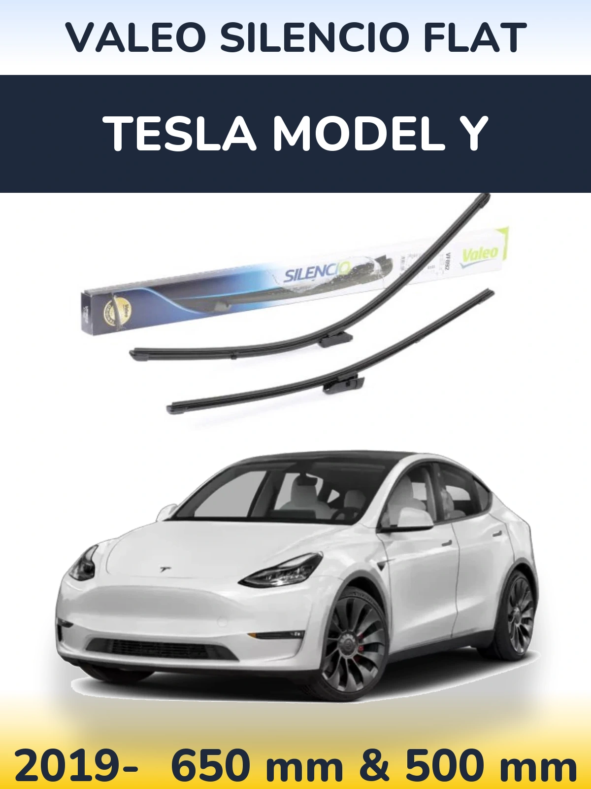 Torkarblad Valeo Silencio Flat för Tesla Modell Y