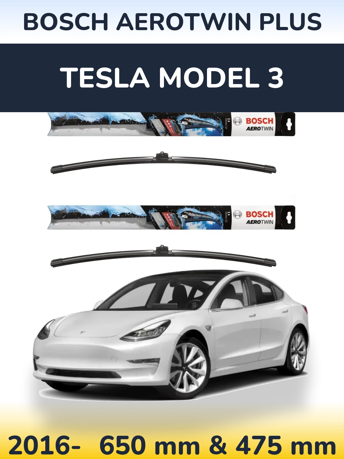 Torkarblad BOSCH AeroTwin Plus för Tesla Modell 3
