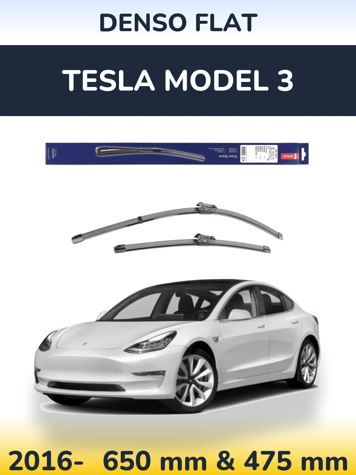 Torkarblad Denso Flat för Tesla Modell 3
