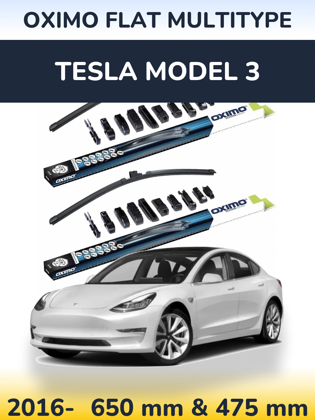 Torkarblad Oximo Flat MultiType för Tesla Modell 3