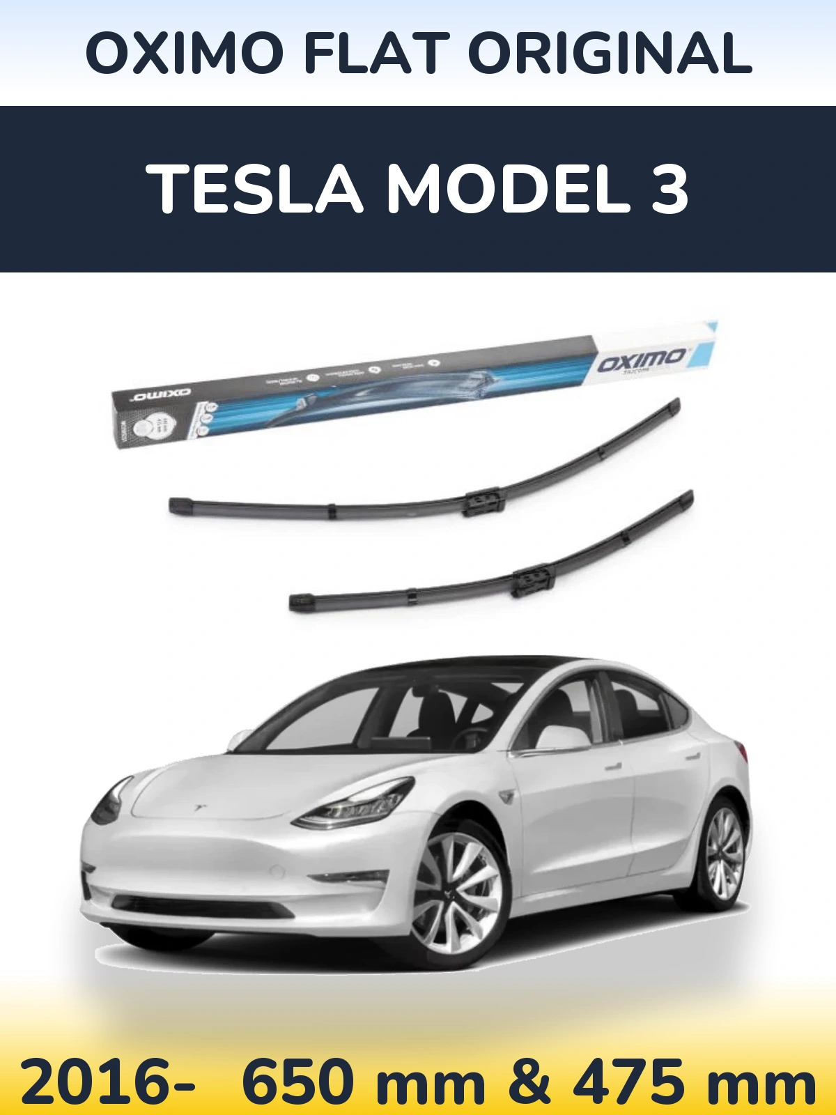 Torkarblad Oximo Flat Original för Tesla Modell 3