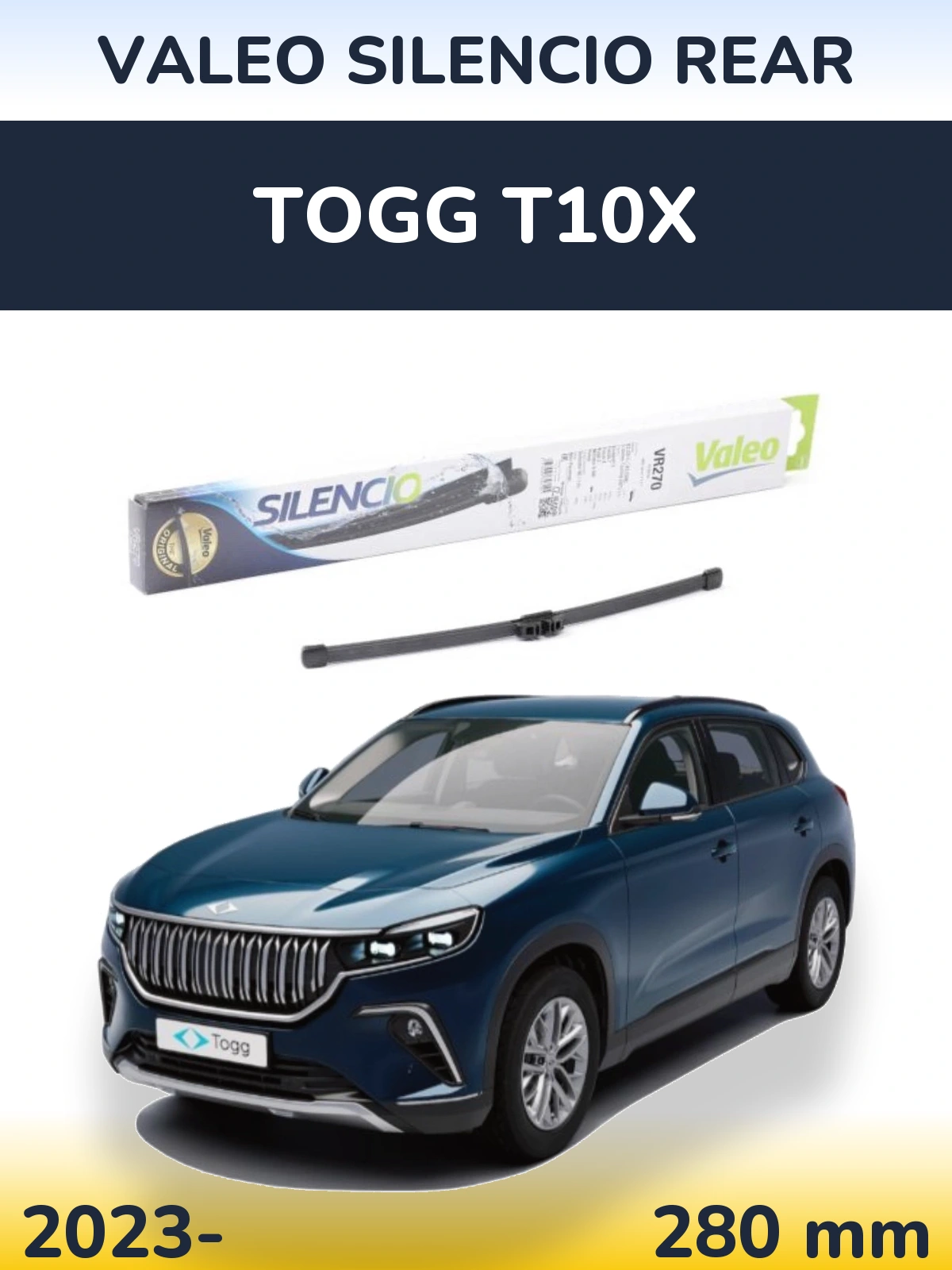 Torkarblad Valeo Silencio Rear för TOGG T10X