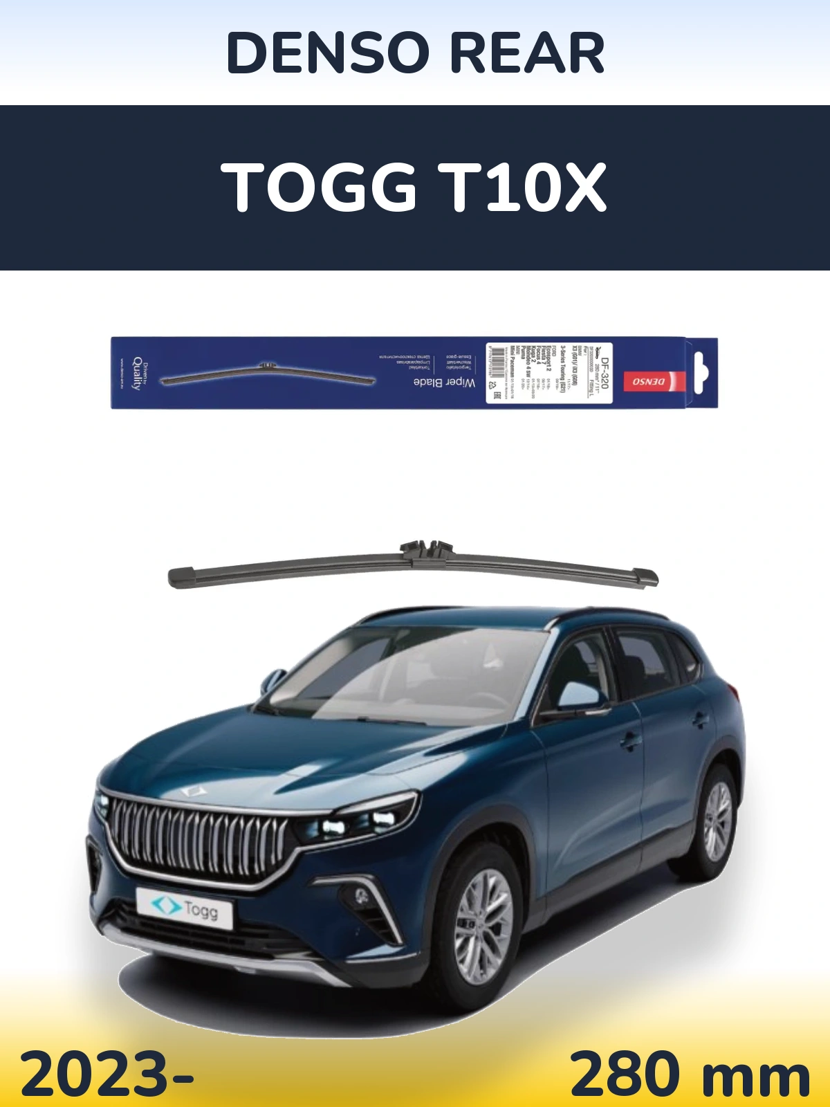 Torkarblad Denso Rear för TOGG T10X