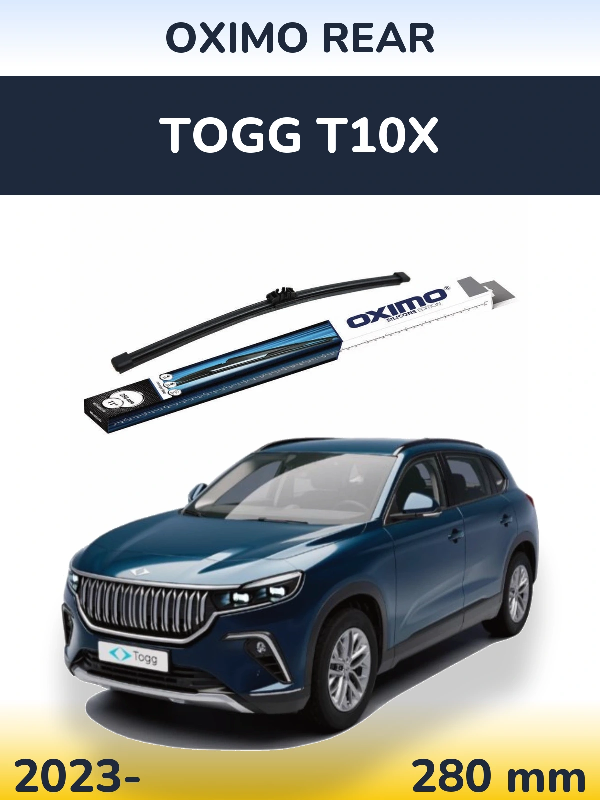 Torkarblad Oximo Rear för TOGG T10X