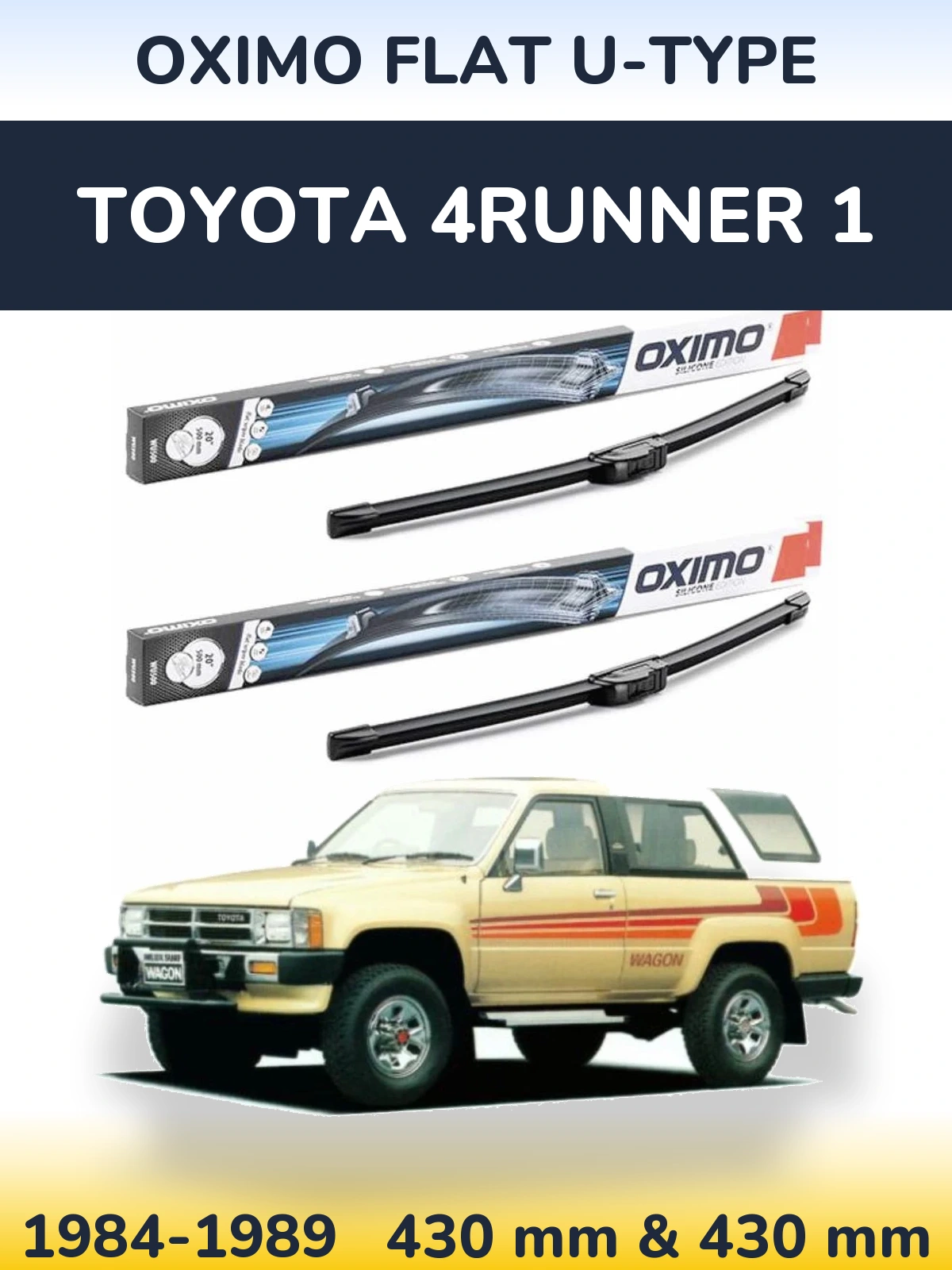 Torkarblad Oximo Flat U-type för Toyota 4Runner 1