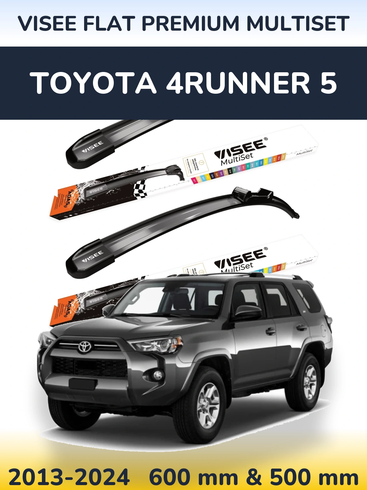 Torkarblad VISEE FLAT PREMIUM MultiSet för Toyota 4Runner 5