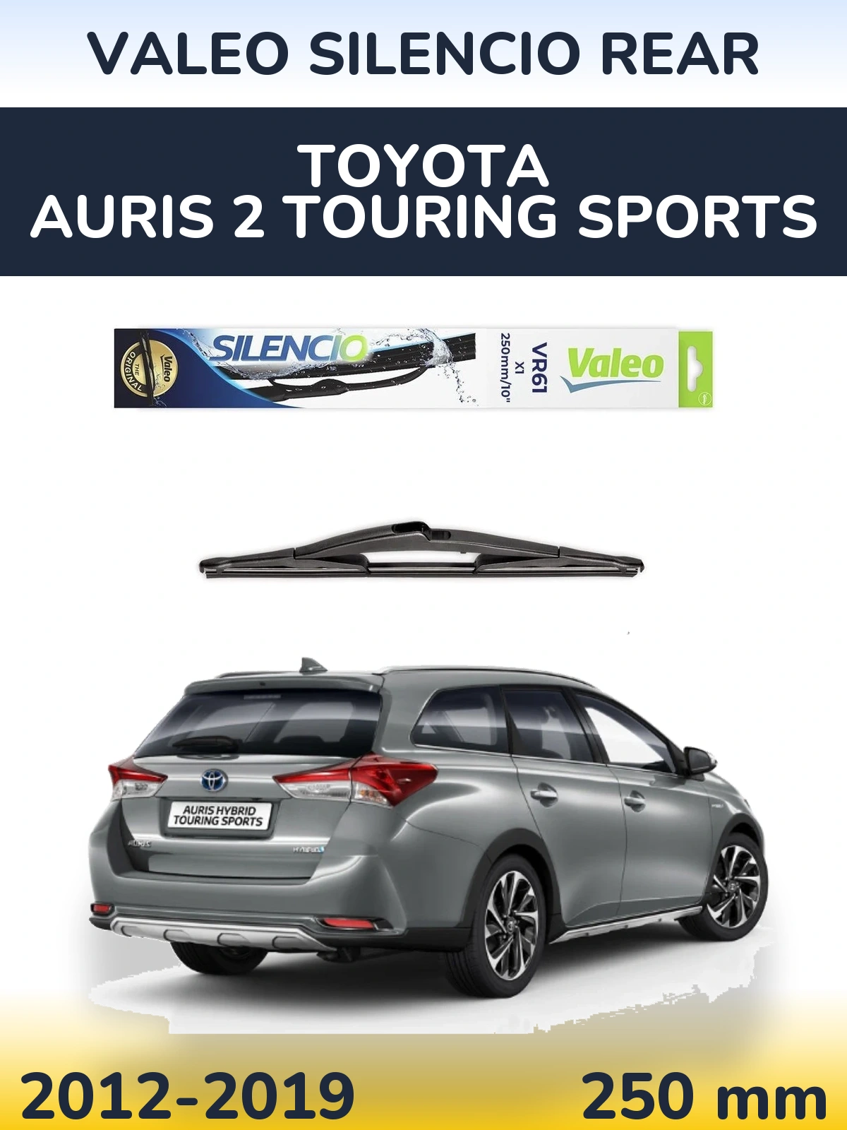 Torkarblad Valeo Silencio Rear för Toyota Auris 2 Touring Sports