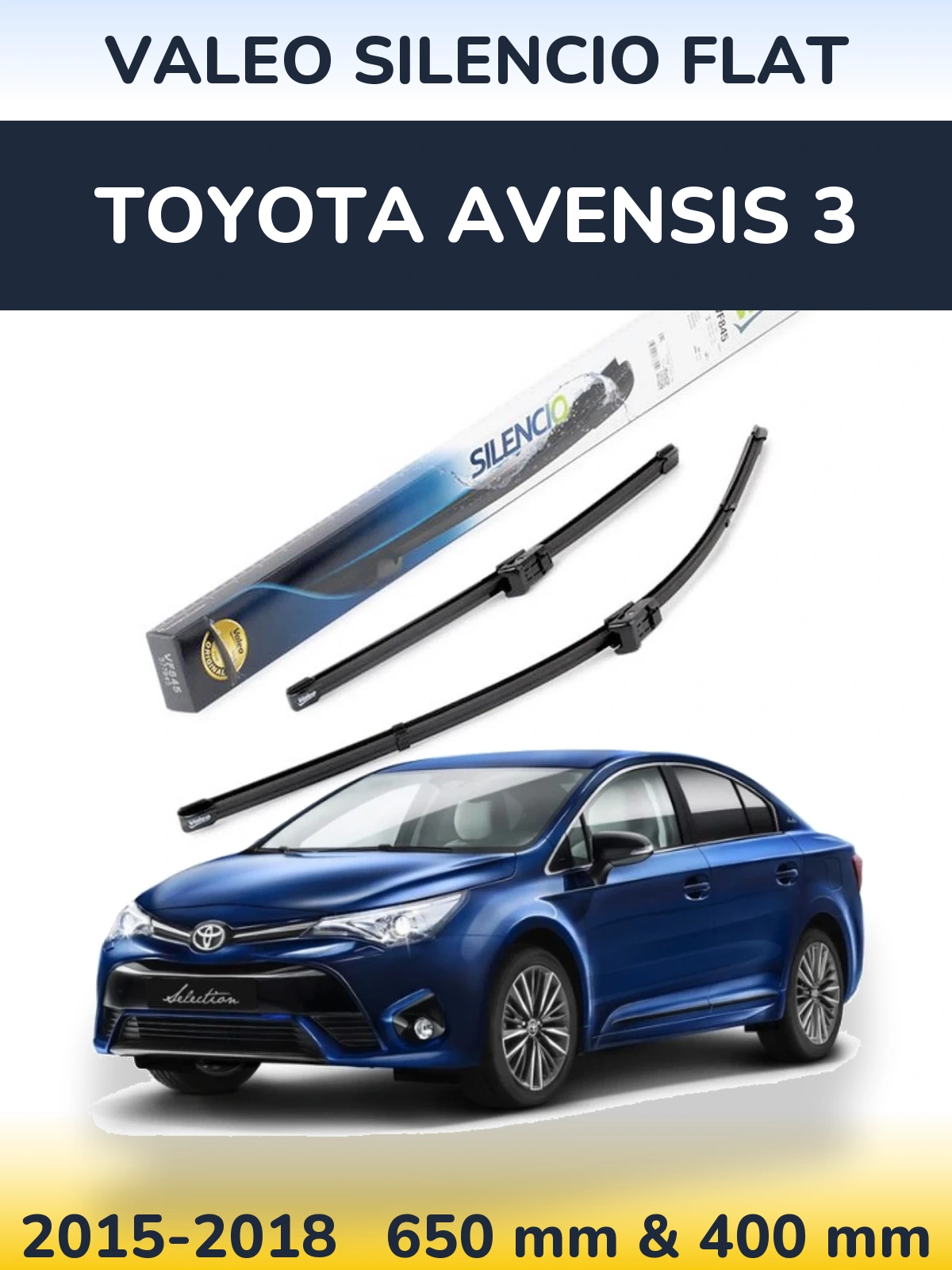 Torkarblad Valeo Silencio Flat för Toyota Avensis 3