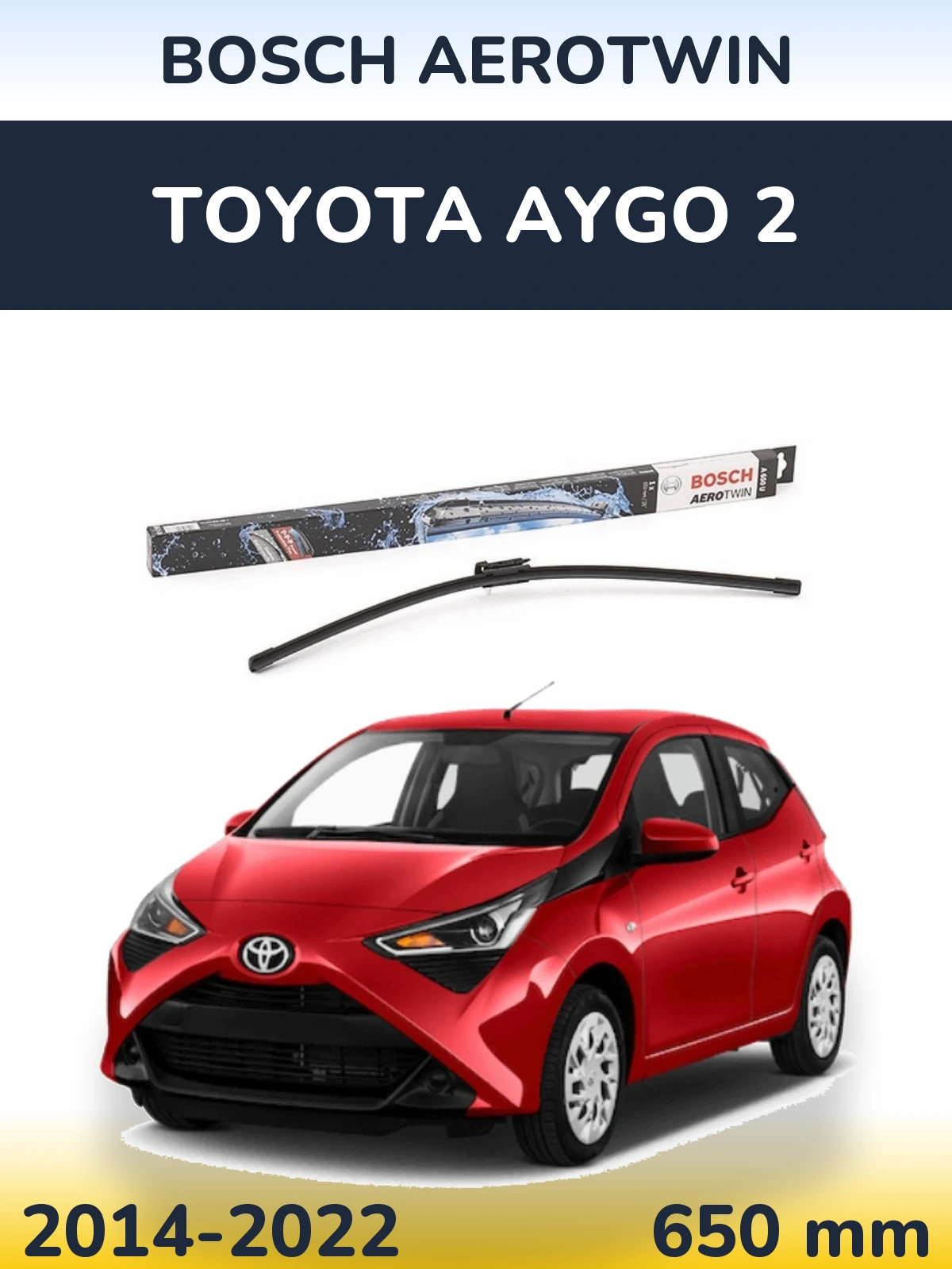 Torkarblad BOSCH AeroTwin för Toyota Aygo 2