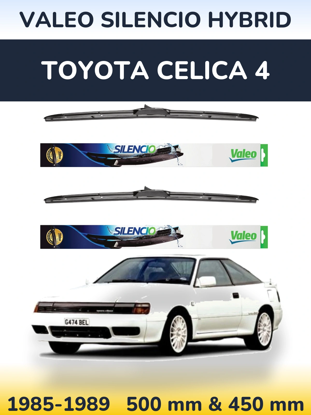 Torkarblad Valeo Silencio Hybrid för Toyota Celica 4