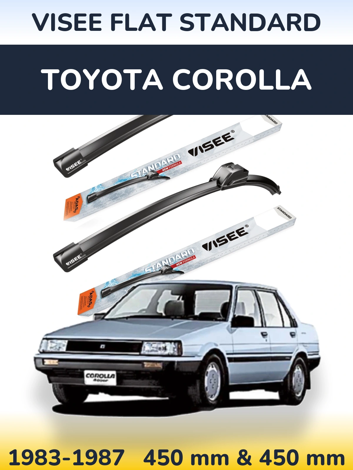 Torkarblad VISEE FLAT STANDARD för Toyota Corolla
