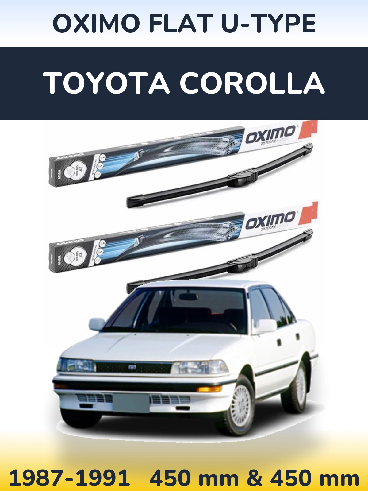 Torkarblad Oximo Flat U-type för Toyota Corolla