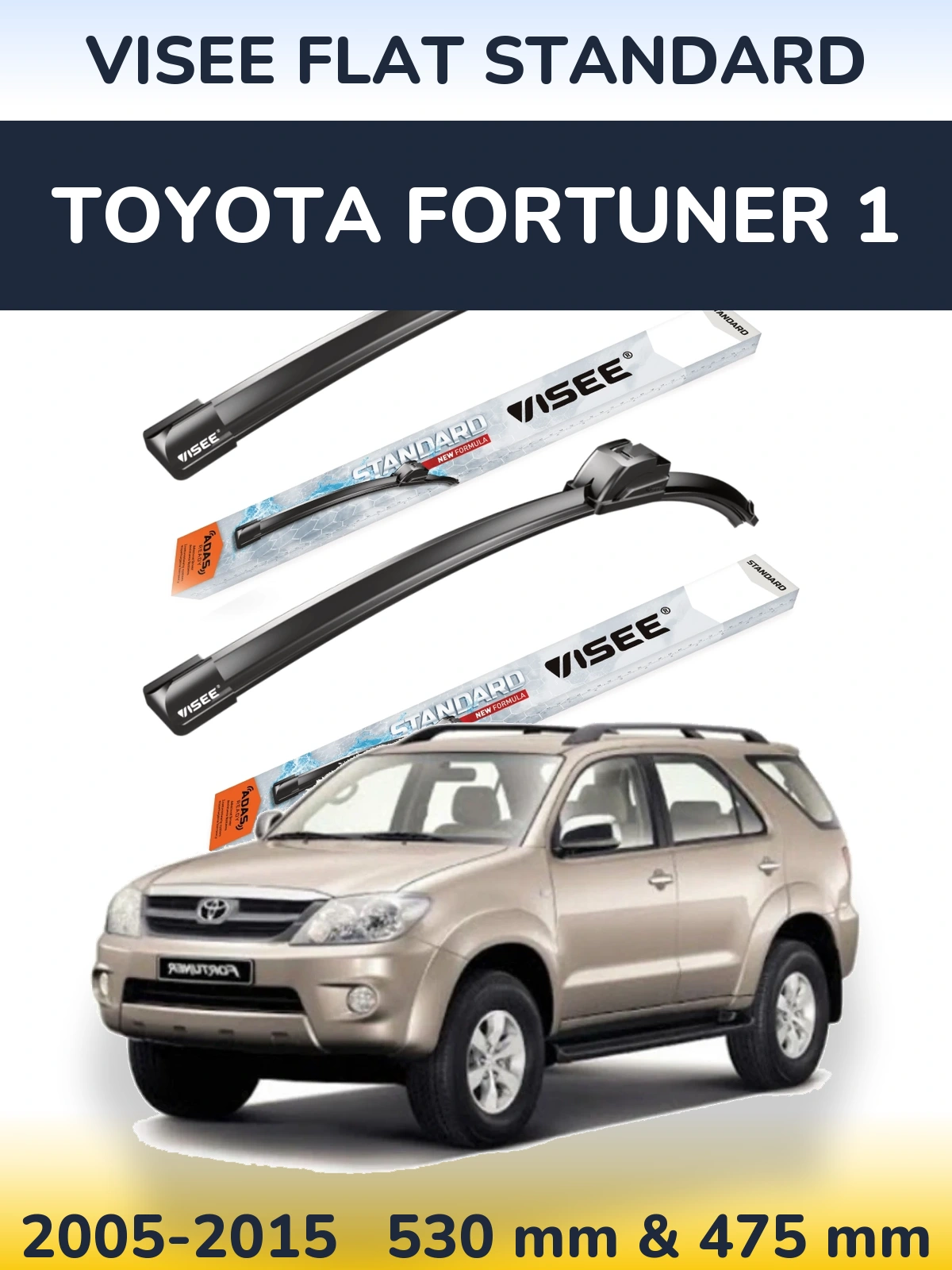 Torkarblad VISEE FLAT STANDARD för Toyota Fortuner 1
