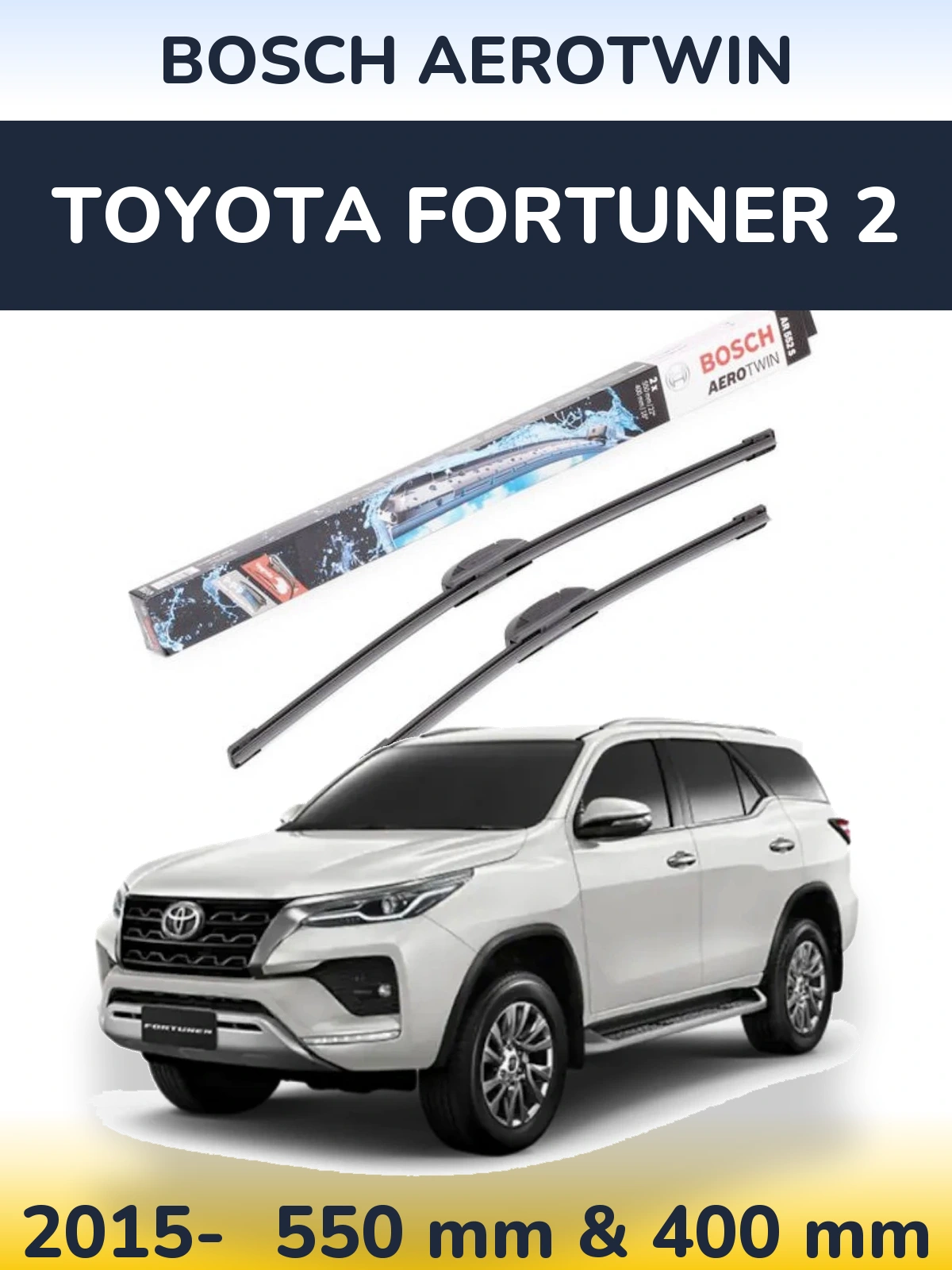 Torkarblad BOSCH AeroTwin för Toyota Fortuner 2