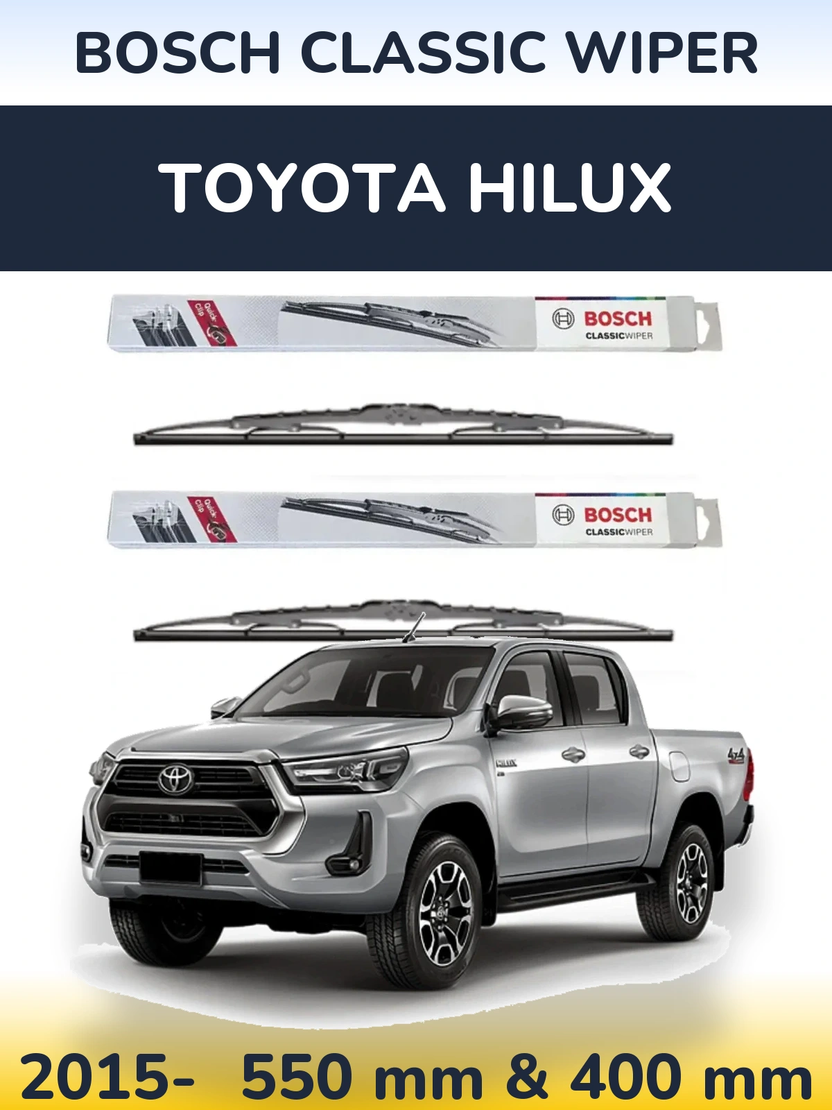 Torkarblad BOSCH Classic Wiper för Toyota Hilux