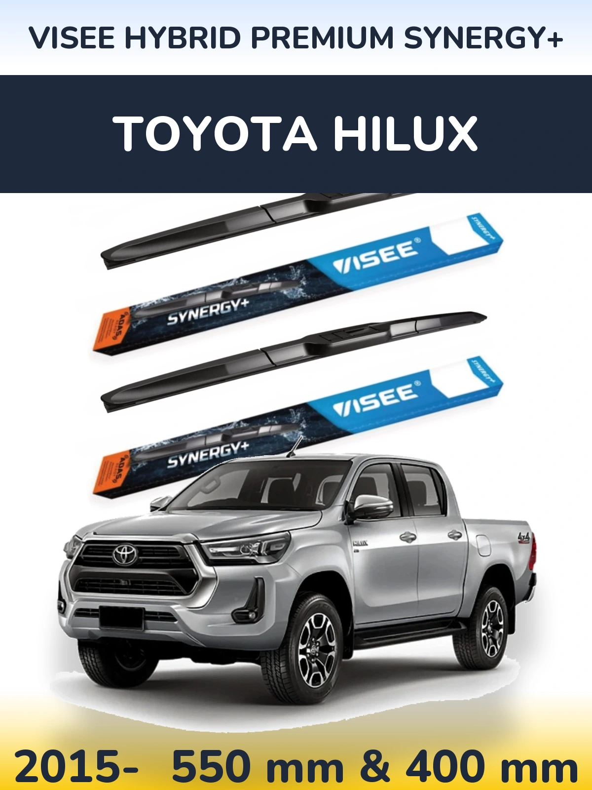 Torkarblad VISEE HYBRID PREMIUM SYNERGY+ för Toyota Hilux
