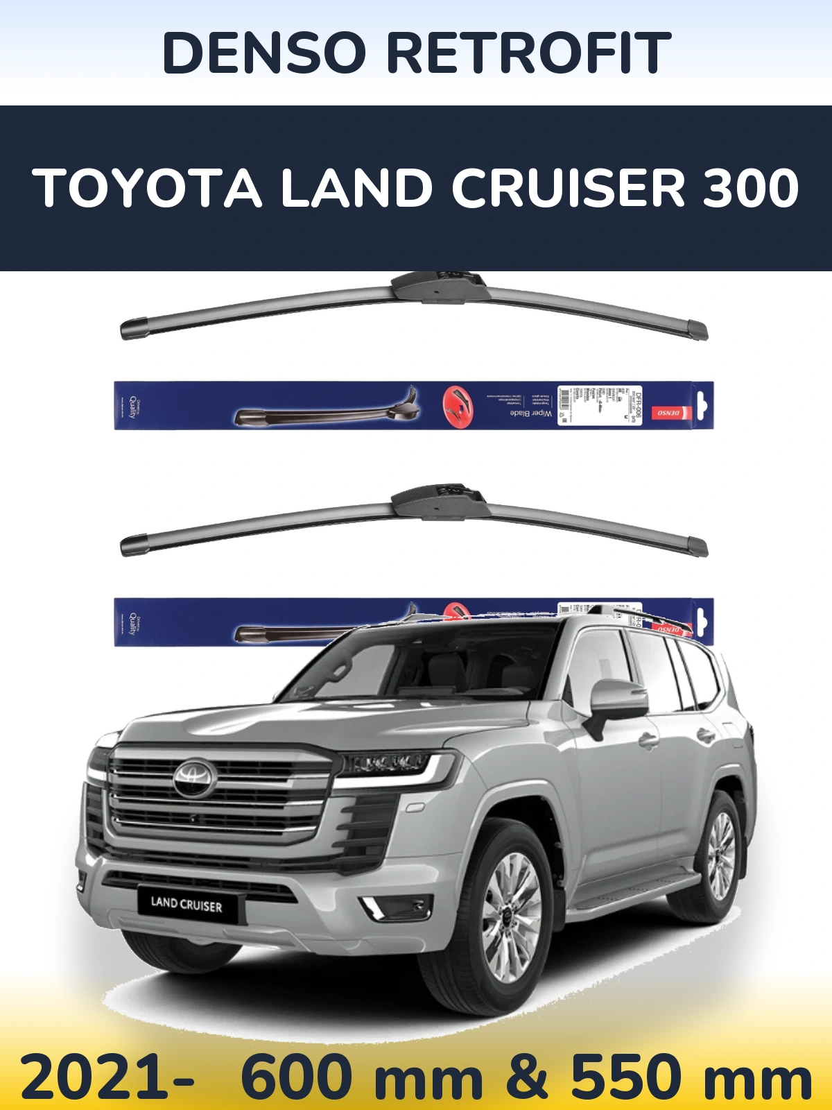 Torkarblad Denso Retrofit för Toyota Land Cruiser 300