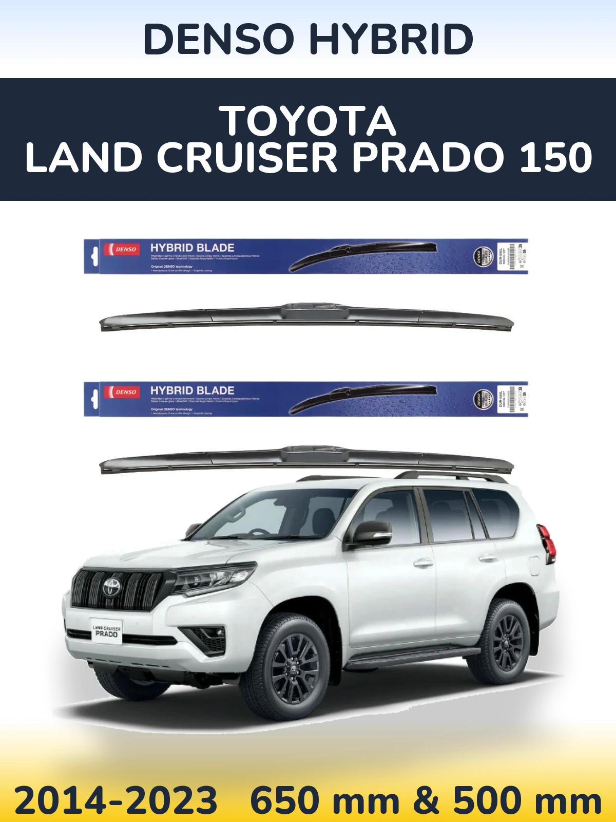 Torkarblad Denso Hybrid för Toyota Land Cruiser Prado 150