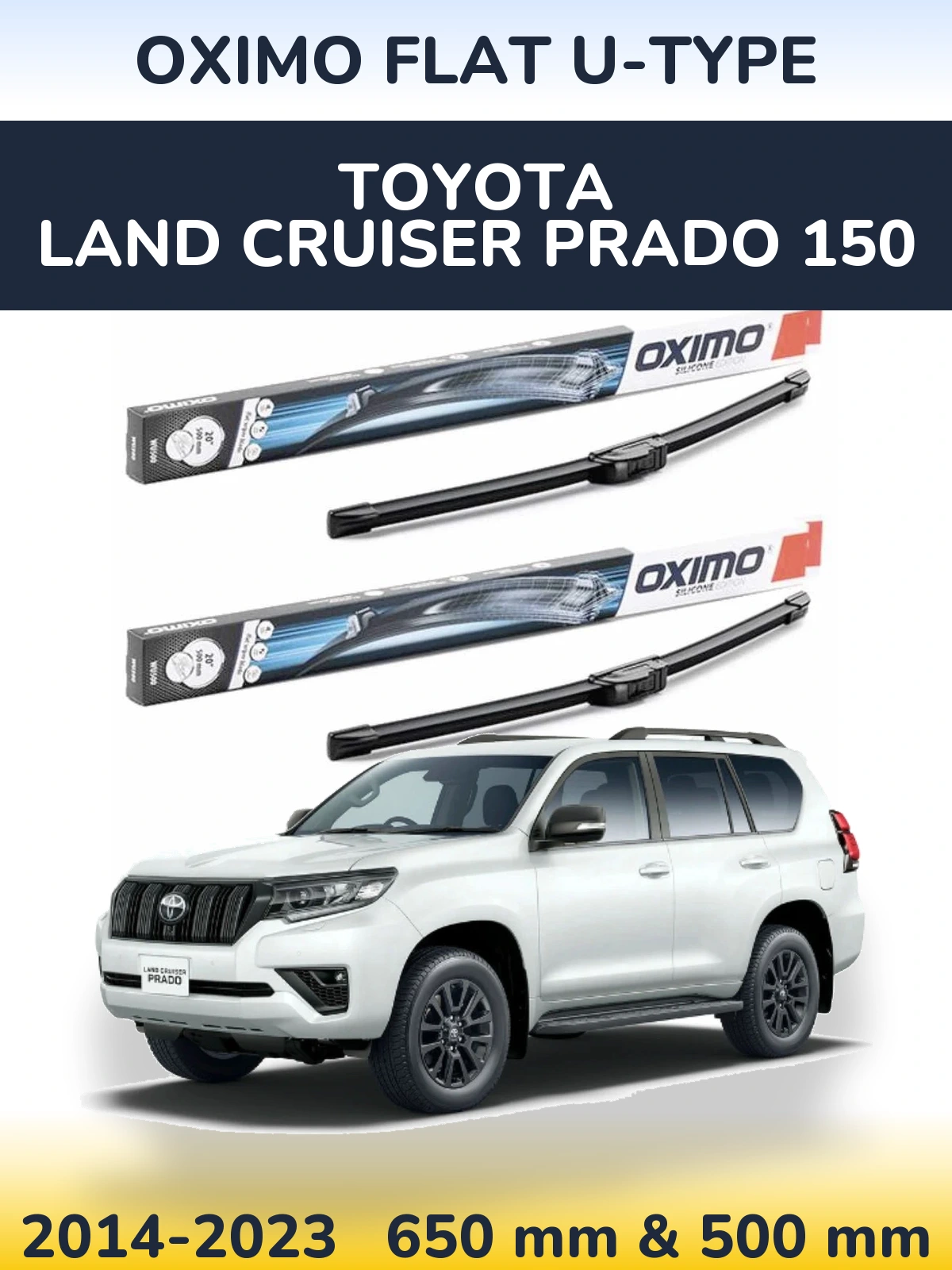 Torkarblad Oximo Flat U-type för Toyota Land Cruiser Prado 150