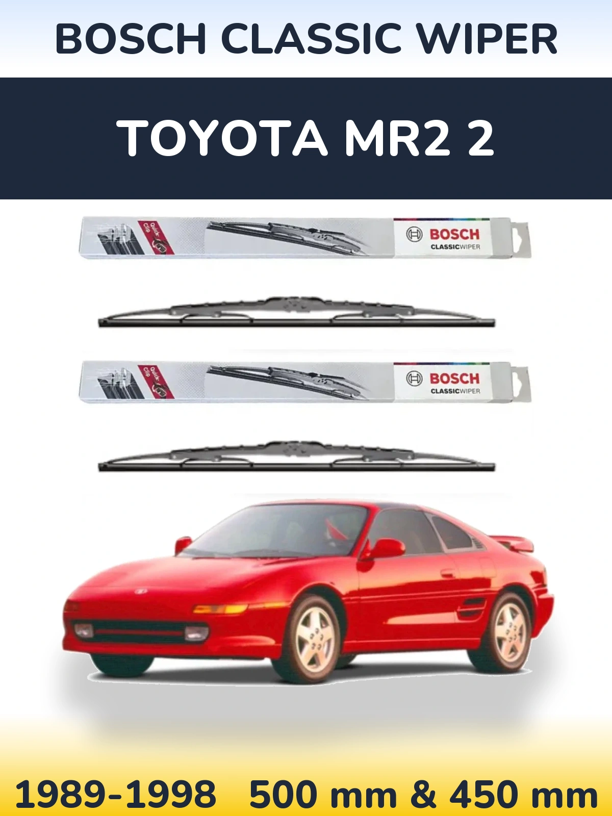 Torkarblad BOSCH Classic Wiper för Toyota MR2 2