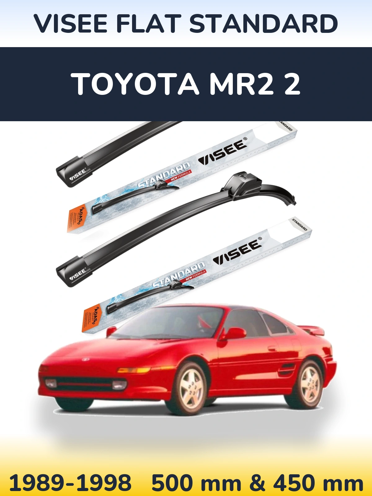 Torkarblad VISEE FLAT STANDARD för Toyota MR2 2