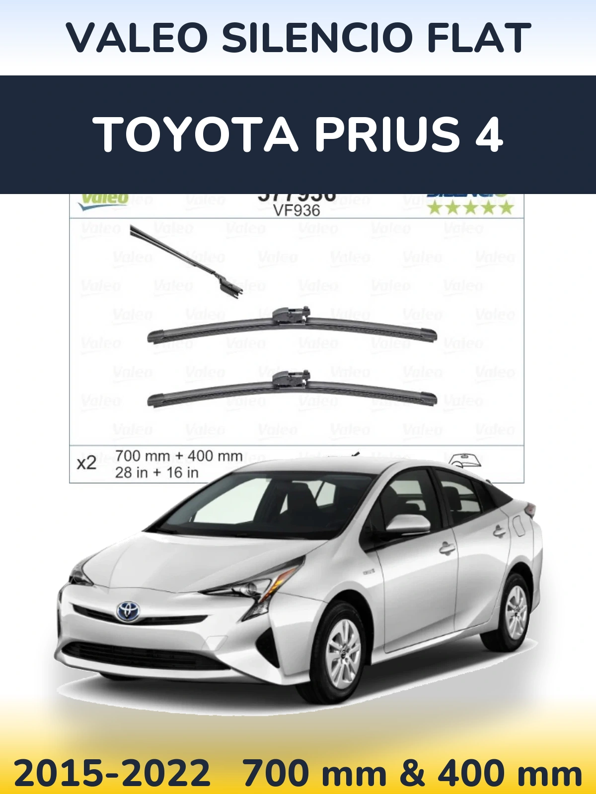 Torkarblad Valeo Silencio Flat för Toyota Prius 4