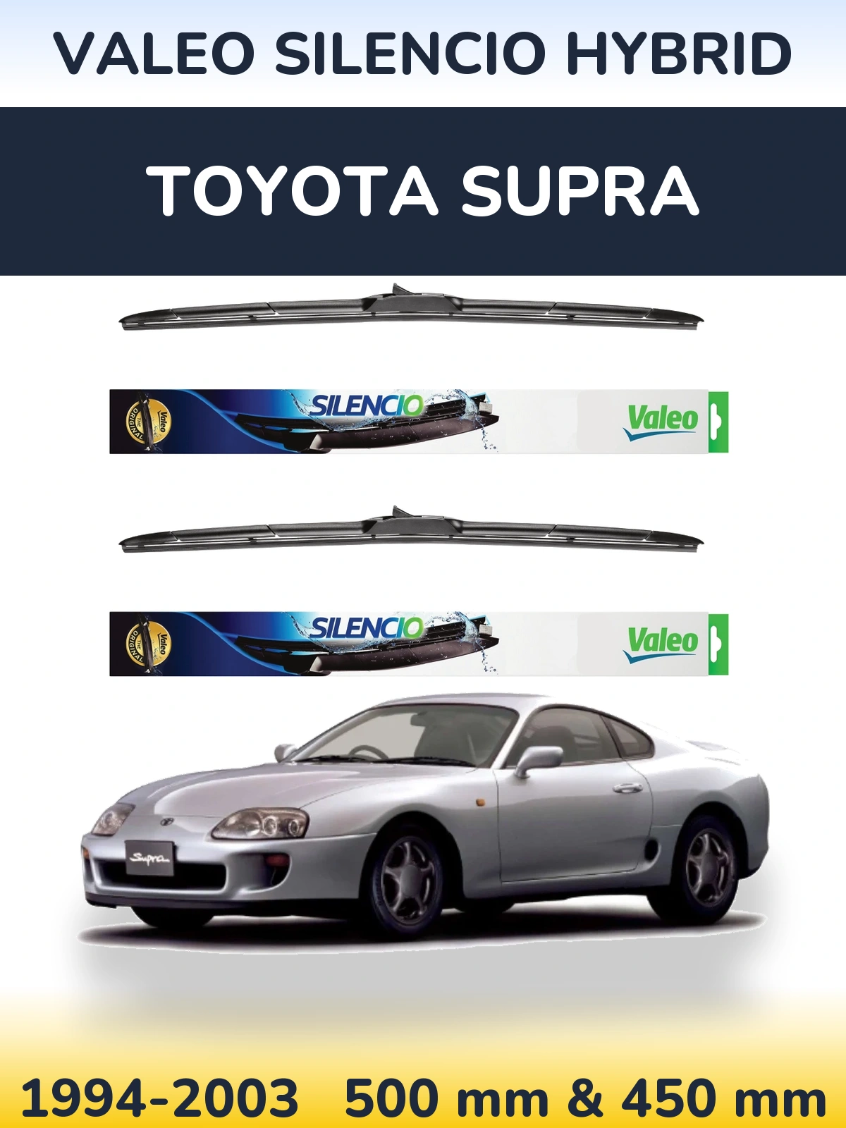 Torkarblad Valeo Silencio Hybrid för Toyota Supra