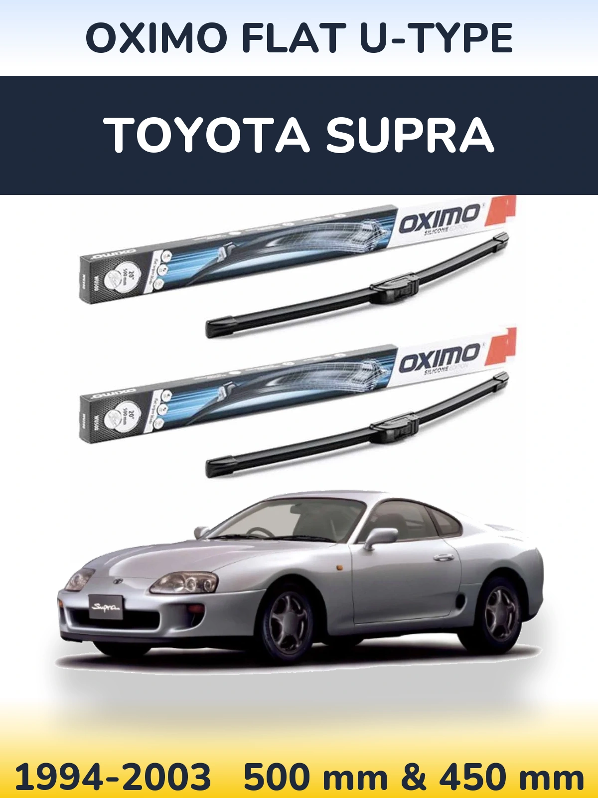 Torkarblad Oximo Flat U-type för Toyota Supra