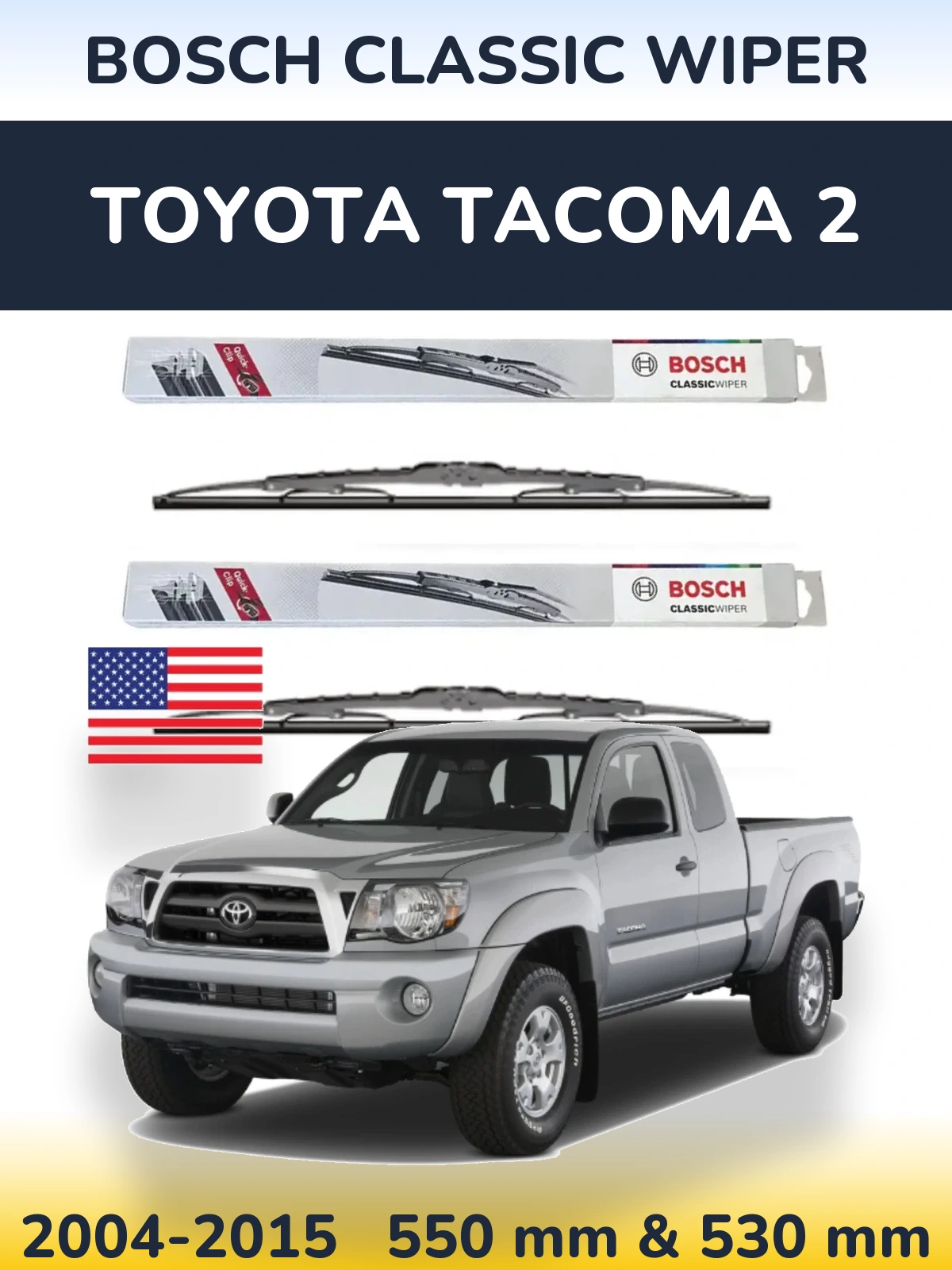 Torkarblad BOSCH Classic Wiper för Toyota Tacoma 2