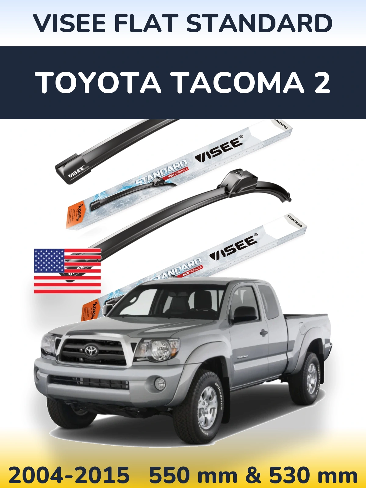 Torkarblad VISEE FLAT STANDARD för Toyota Tacoma 2