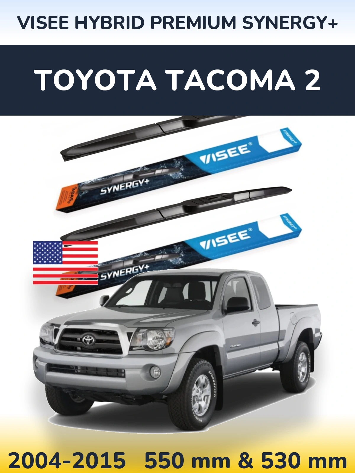 Torkarblad VISEE HYBRID PREMIUM SYNERGY+ för Toyota Tacoma 2