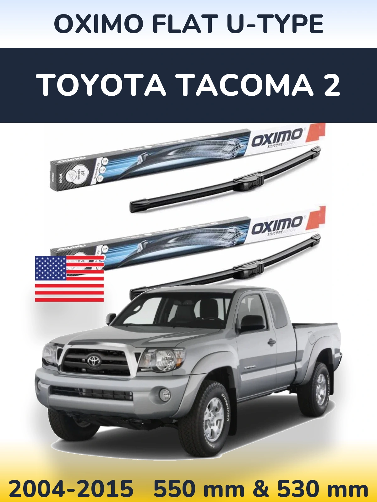 Torkarblad Oximo Flat U-type för Toyota Tacoma 2
