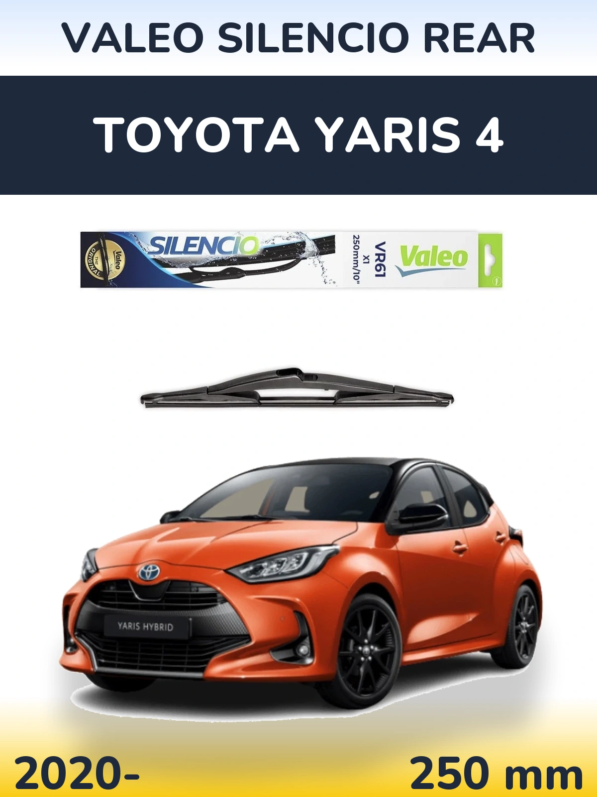 Torkarblad Valeo Silencio Rear för Toyota Yaris 4
