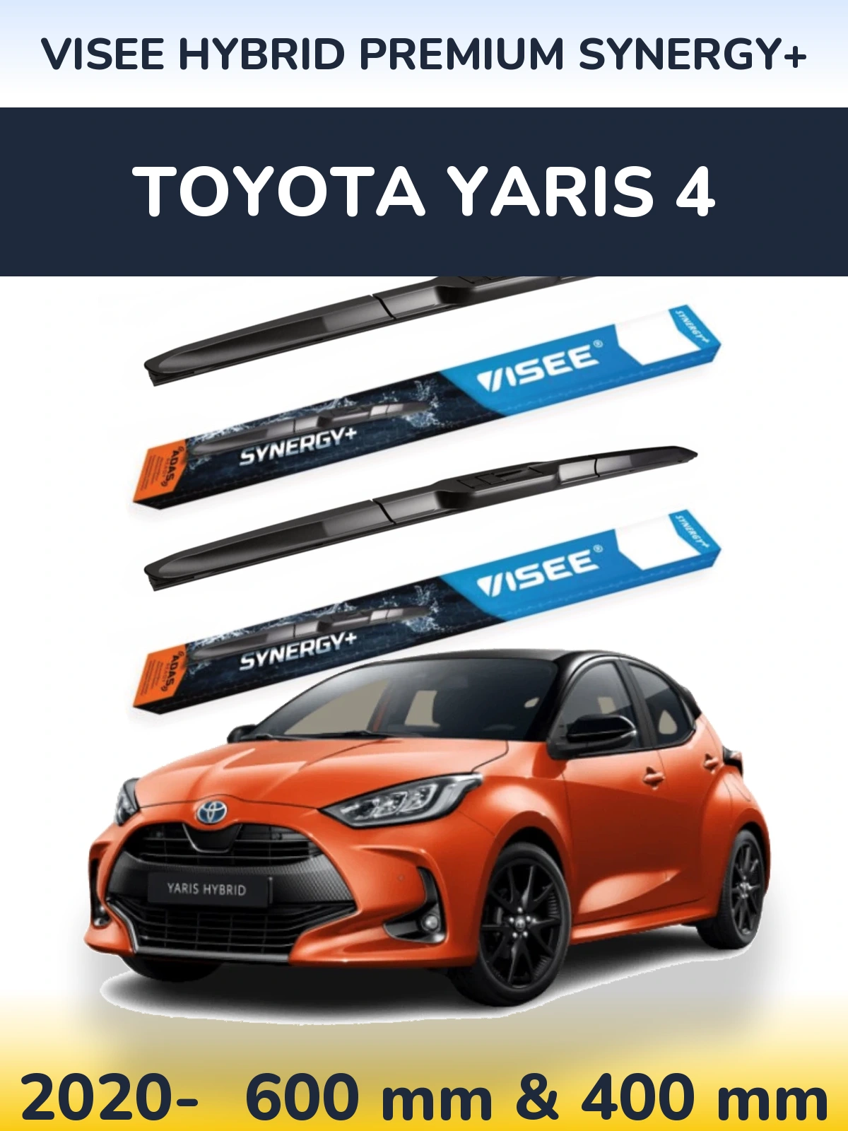 Torkarblad VISEE HYBRID PREMIUM SYNERGY+ för Toyota Yaris 4