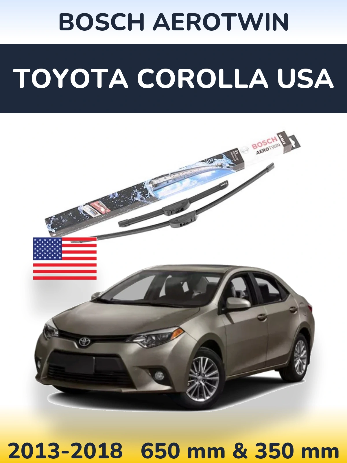 Torkarblad BOSCH AeroTwin för Toyota Corolla USA