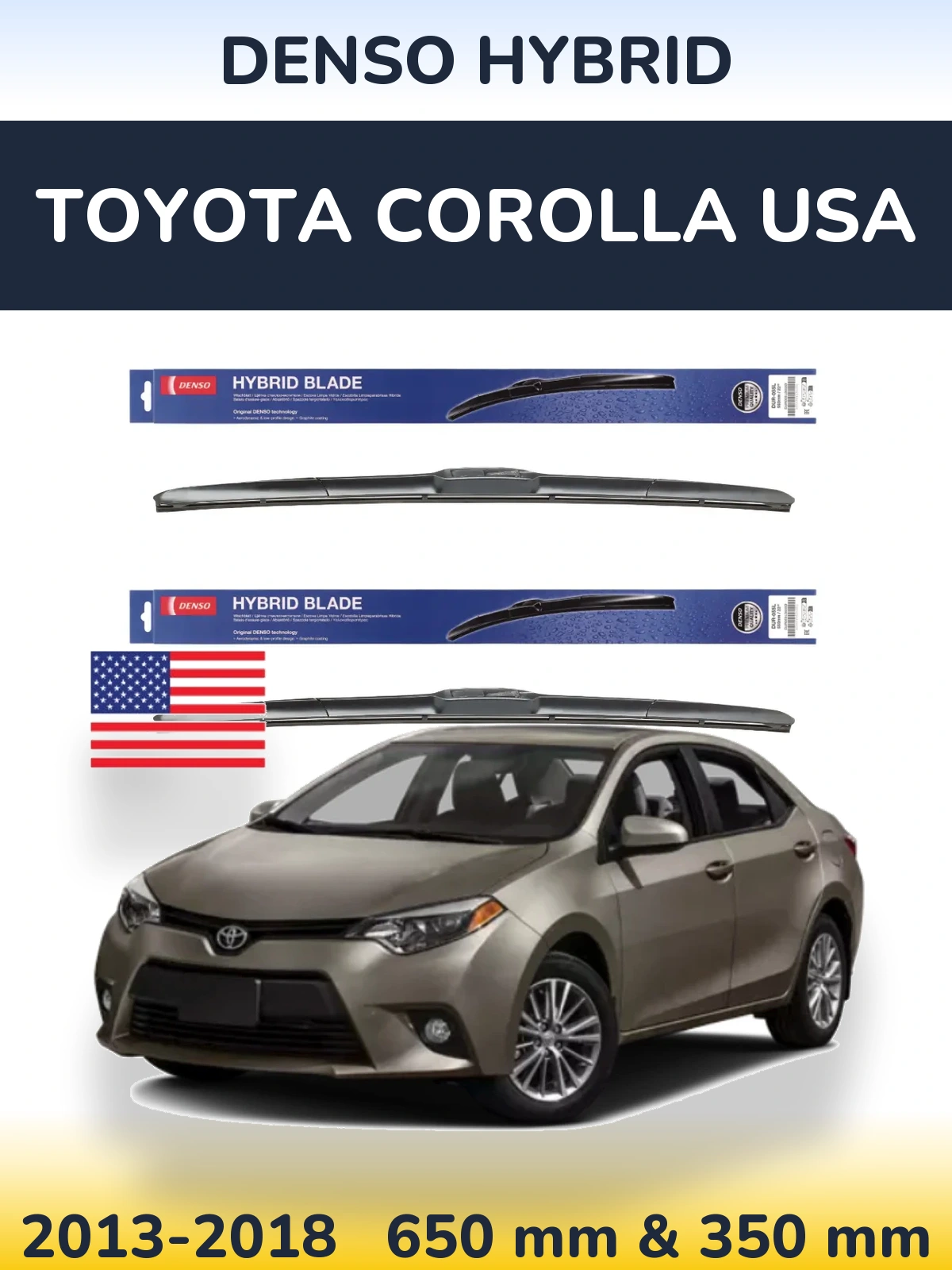 Torkarblad Denso Hybrid för Toyota Corolla USA
