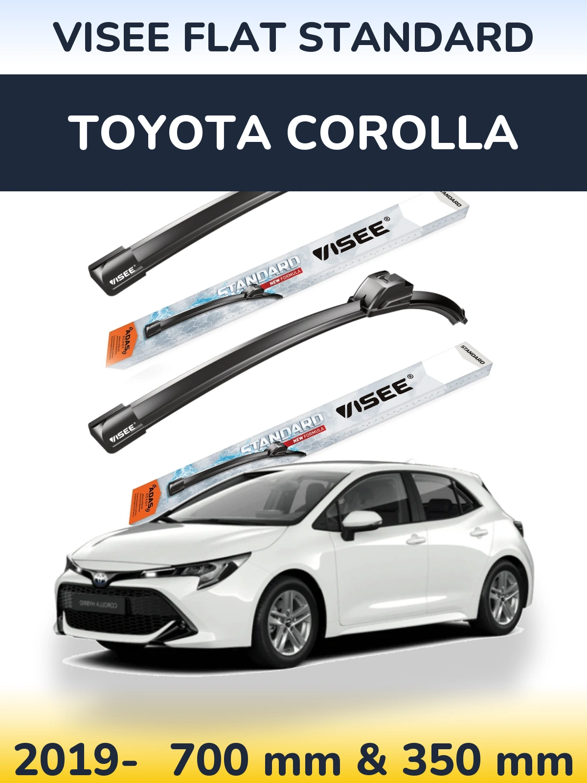 Torkarblad VISEE FLAT STANDARD för Toyota Corolla