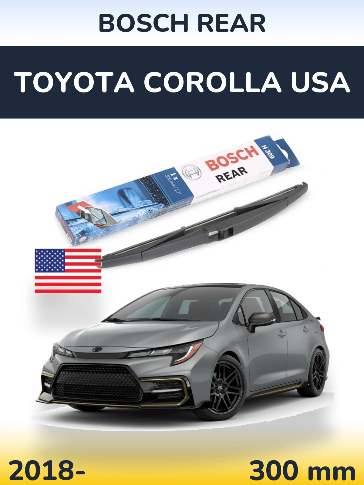 Torkarblad BOSCH Rear för Toyota Corolla USA