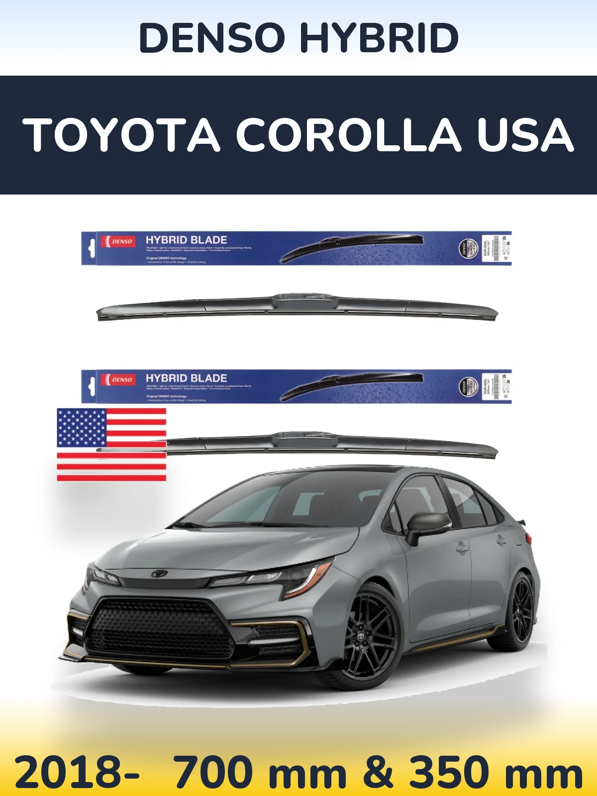 Torkarblad Denso Hybrid för Toyota Corolla USA