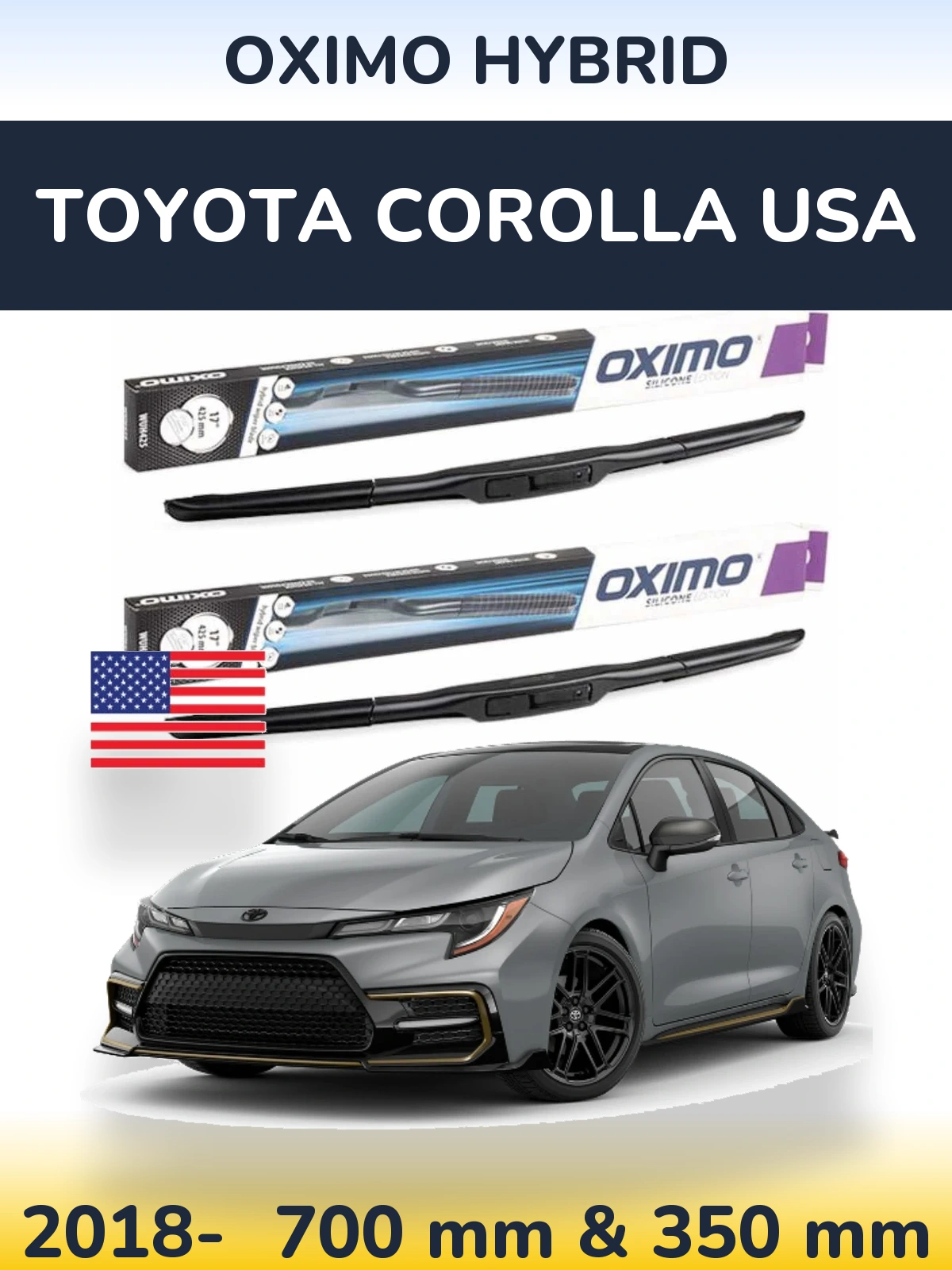 Torkarblad Oximo Hybrid för Toyota Corolla USA