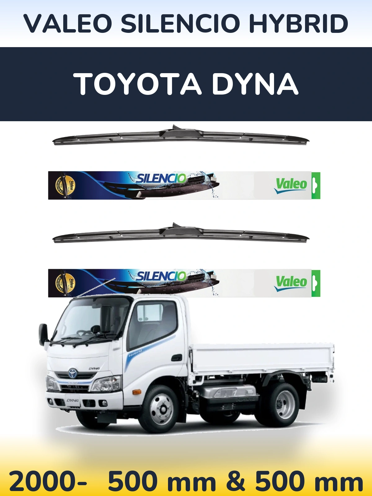 Torkarblad Valeo Silencio Hybrid för Toyota Dyna